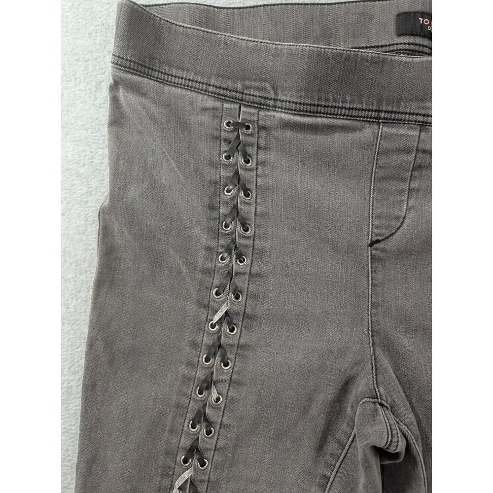 Torrid Denim Jeans Size 3R Grey Jegging Pull On Lace Up Legs High Rise Stretch - Picture 2 of 12